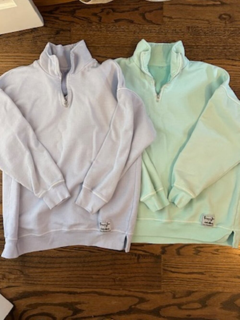 Pair of Size 2 Sloppy Joe Womens Diana zip sweatshirts